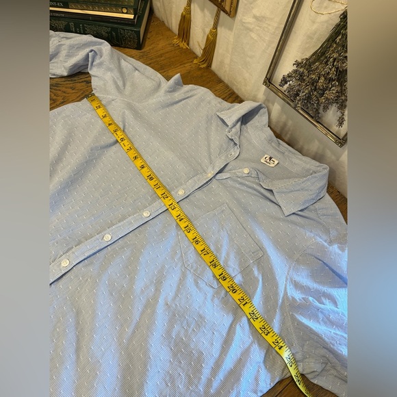 DC JEANS – Blue Striped Button-Up Shirt – Size 1X - Picture 4 of 9